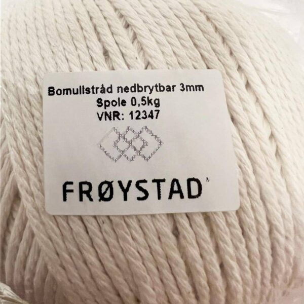 Bummullstráður niðurbrótandi 3mm, spola 0,5kg